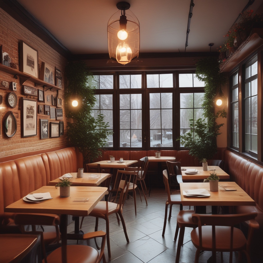Cozy cafe interior